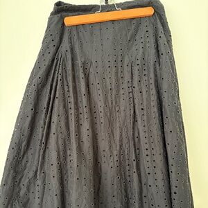 J. Crew Eyelet Midi Skirt